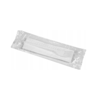 Zestaw sztućców transparent - widelec + serwetka  op.350 szt.  AT