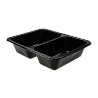 Pojemnik do zgrzewu 2-dzielny czarny  227/178/45   80szt.    REUSE