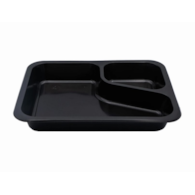 Pojemnik do zgrzewu 2-dzielny COLT  czarny, 227/178/45  80szt.   REUSE