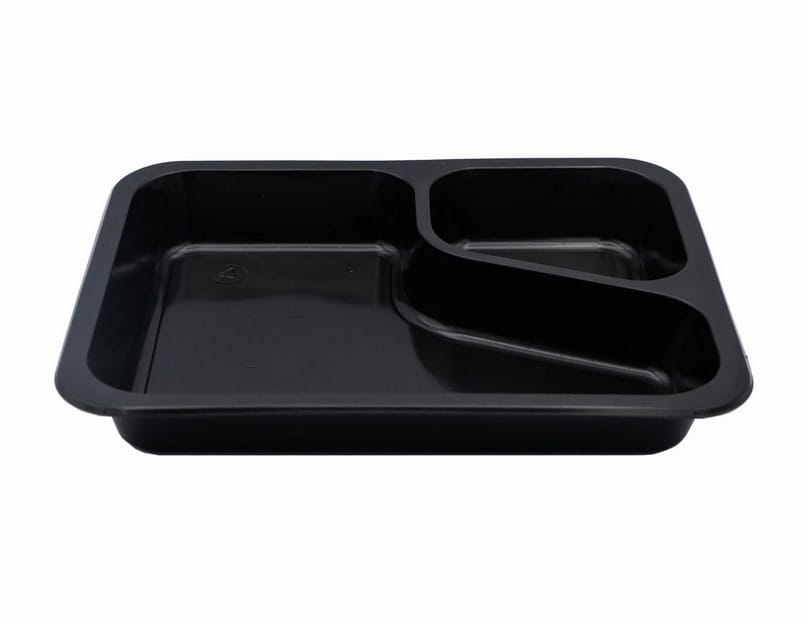 Pojemnik do zgrzewu 2-dzielny COLT  czarny, 227/178/45  80szt.   REUSE