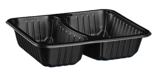 Poj. do zgrzewu 2-dz.czarny, 227/178/50; op.80 szt. (4)  karbowany, D-9540RC  (przegr.po łuku ) REUSE