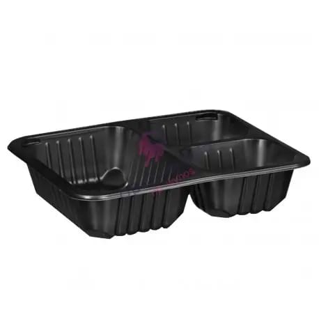 Poj. do zgrzewu 3-dz.czarny, 227/178/50, op.80 szt. (4)  karbowany,  D-9430RC   (nie trójkąt.)