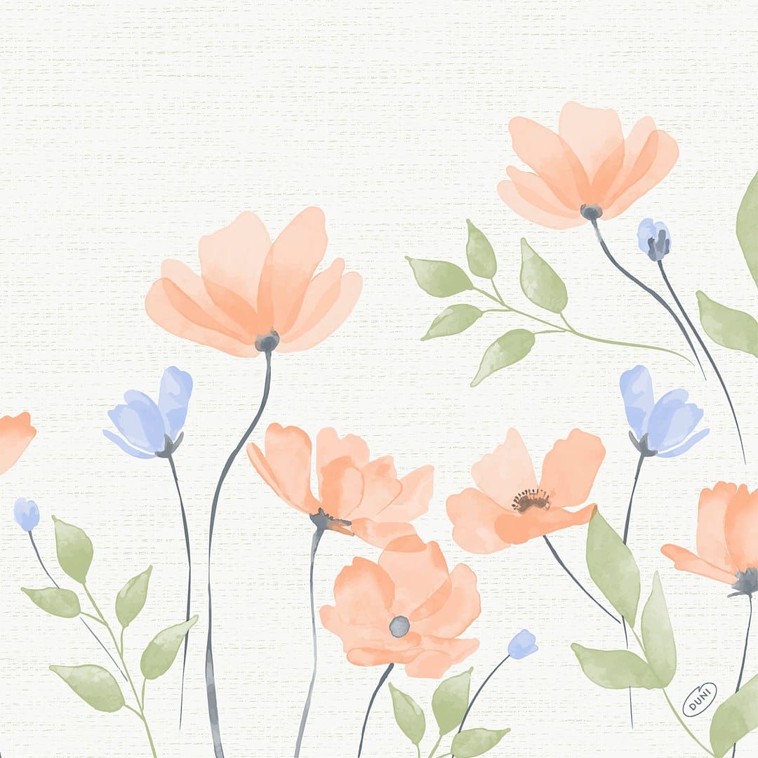 Serwetki 40x40cm flizelinowe skł.  wzór: kwiaty Bunny Bloom   op.60 szt. (6)