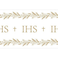 Bieżnik flizelinowy  0,4*5m - IHS Komunia święta