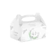 Pudełko na ciasto  Komunia święta eukaliptus srebrny; 19x18x14cm  op.10 szt.