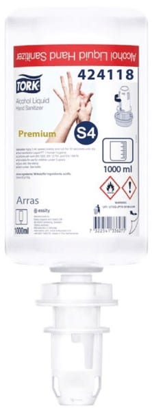 Płyn do dezynfekcji rąk  Tork z alkoholem bezzapachowy S4 1000ml   424118