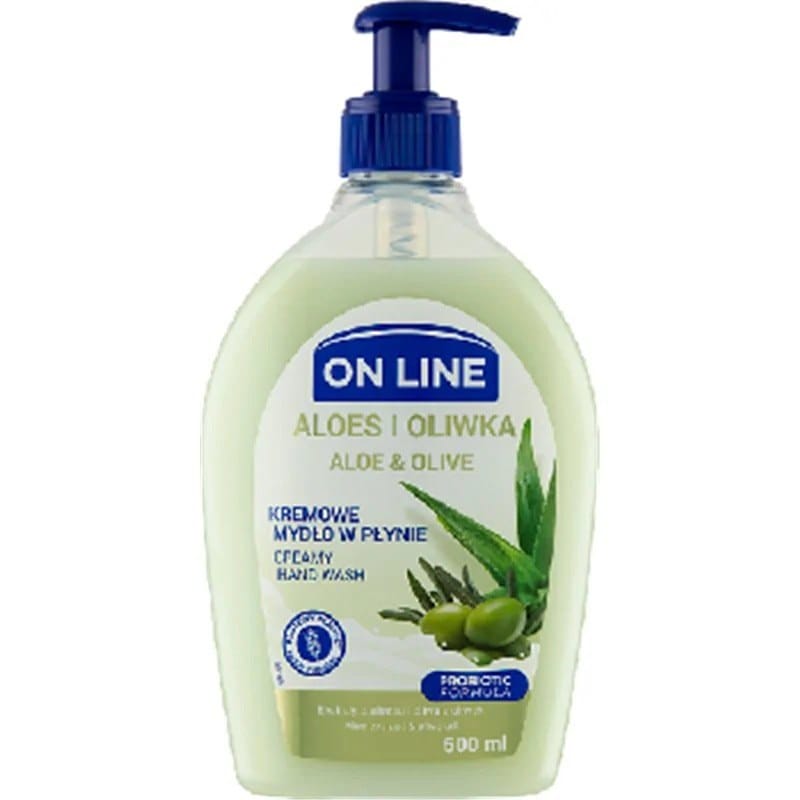 Mydło w płynie - dozownik On Line  500ml - aloes, oliwka