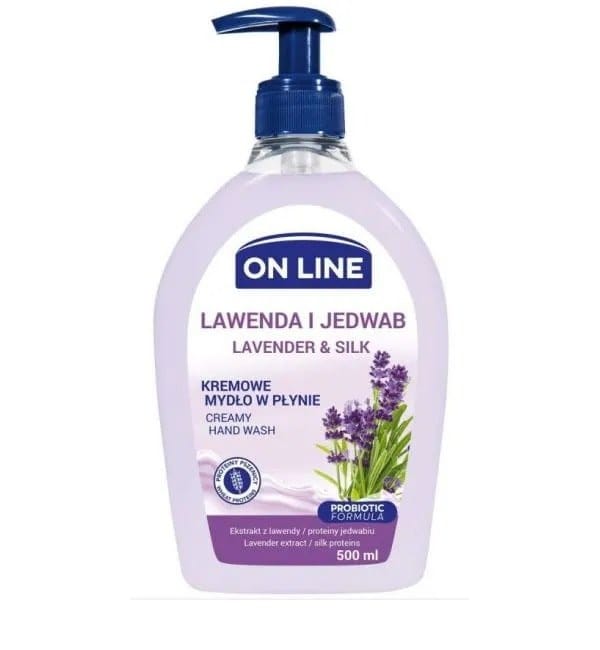Mydło w płynie - dozownik On Line  500ml - lawenda, jedwab