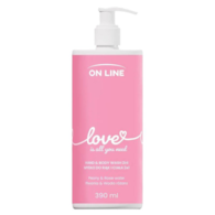 Mydło w płynie - dozownik On Line Emocje, Love  390ml - piwonia, woda różana