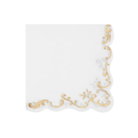 Serwetki - Różne okazje  33x33cm  op.12 szt.  białe, złoty ornament