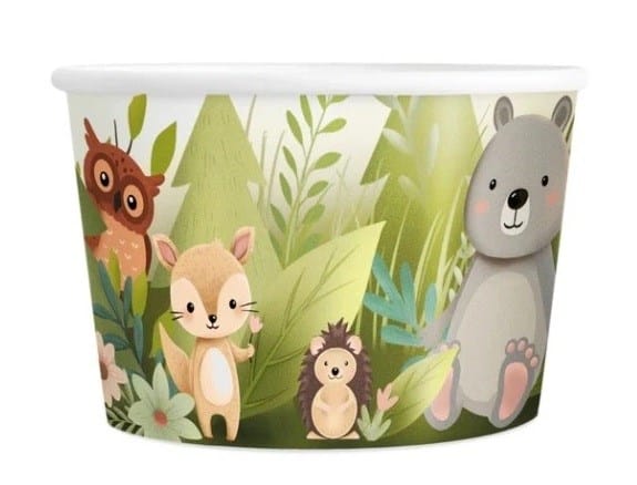 Poj. na lody papier. 150ml  op. 6 szt. (12)  Leśni Przyjaciele