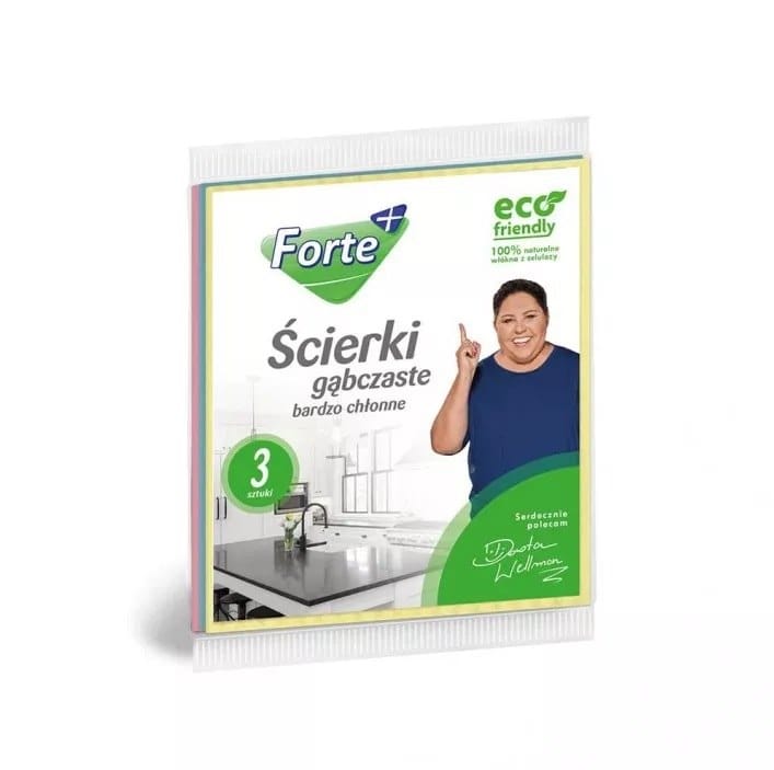 Ścierka gąbczasta  3 szt.   Forte+