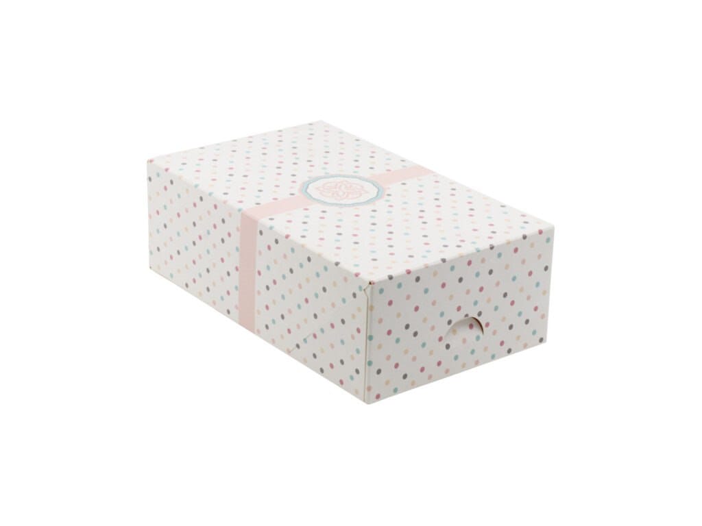 Pudełko 21x12,5x7cm Ciasto małe/kropki   op.20 szt. (9) (2485) 43191