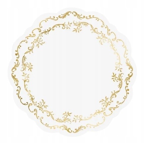 Podkładki pod talerze  Ornament złoty śr.35,5cm  op.6 szt.