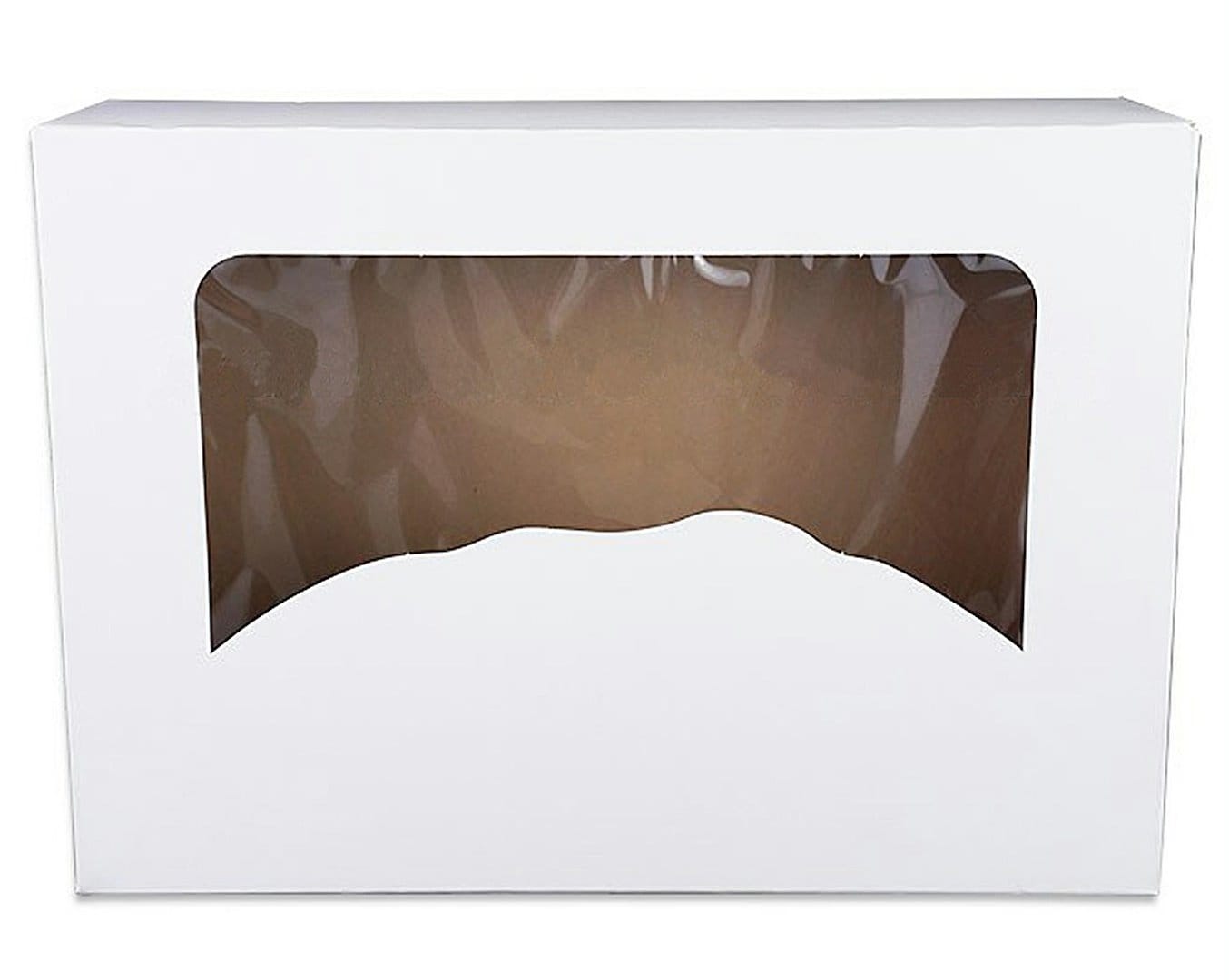 Pudełko 31x22x8 biało/br z oknem  op.50 szt. P1175