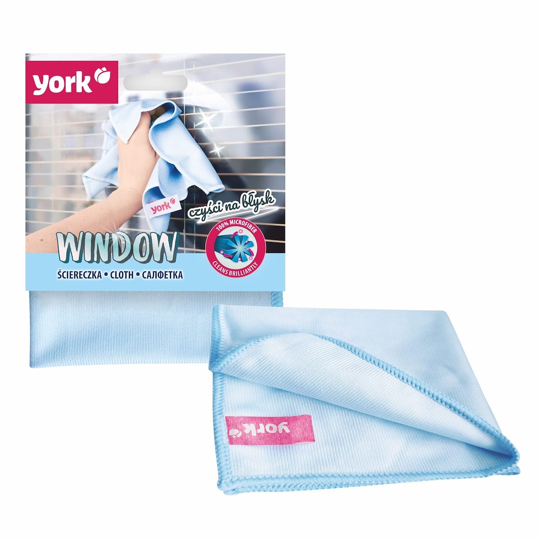Ścierka z mikrofibry  30x30 York do okien, do polerowania