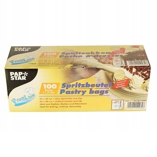 Rękaw Cukierniczy do wyciskania kremu - 46x23cm,  op.100 szt.  (9)  średnie; transp. 12482