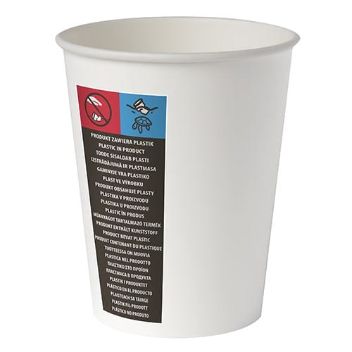 Kubek papierowy 250ml  śr.80mm 100szt. powl.PE   biały