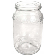 Słoik szklany 900ml  FI 82;  zgrz. 8 szt.   - z tłoczeniem  Plaster Miodu  VIC