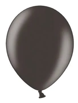 Balon 30cm  op.100 szt. metallic black - czarny