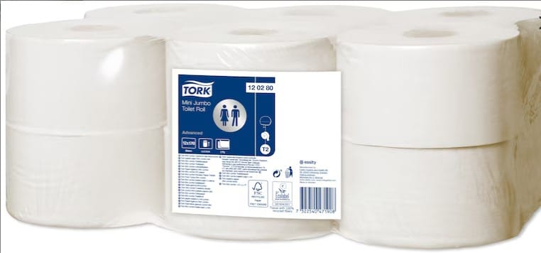 Papier toalet. BIGROLA biały  2-warst. celul. 170m  T2 op.12 rolek  TORK  120280