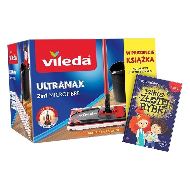 Mop zestaw-BOX  płaski  Vileda Ultramax BOX + książka