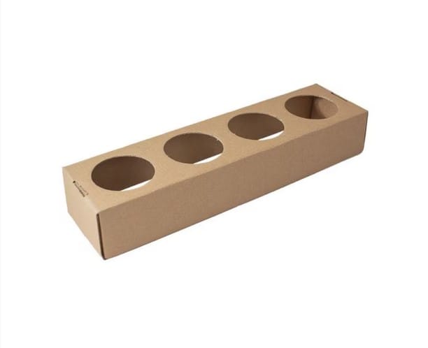 Wkładka cateringowa na 4 sosy o średnicy 70mm, długość wkładki 35cm, szer.8cm, wys.5cm   op. 10szt.