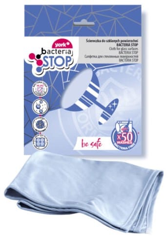 Ścierka z mikrofibry  35x35 York do polerowania szkła - niebieska