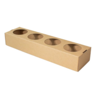 Wkładka cateringowa na 4 sosy o średnicy 60mm, długośc wkładki 31,5cm;  op.10 szt. Party Box