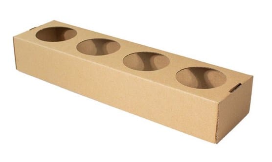 Wkładka cateringowa na 4 sosy o średnicy 60mm, długośc wkładki 31,5cm;  op.10 szt. Party Box