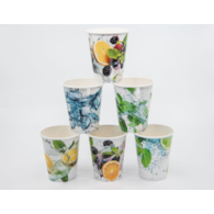 Kubek papier.nadruk  300ml  op.50 szt. (20) śr.90mm powl. Fresh Mix (do zimnego)