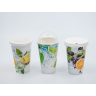 Kubek papier.nadruk  400ml  op.50 szt. (12) śr.90mm powl. Fresh Mix (do zimnego)
