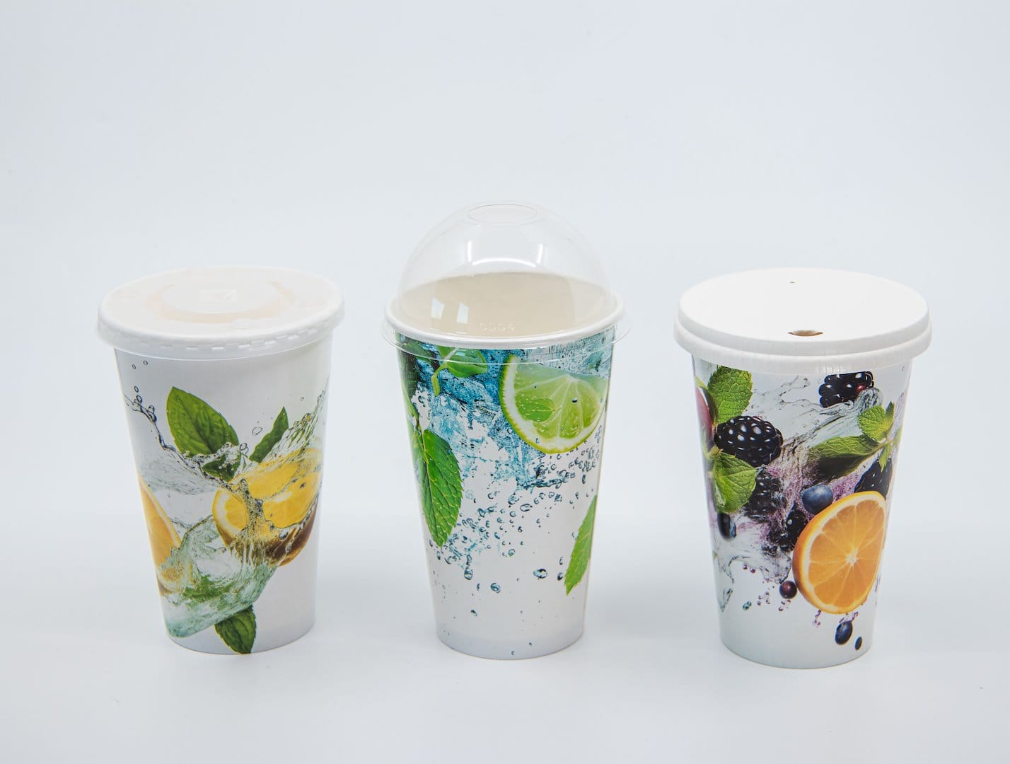 Kubek papier.nadruk  400ml  op.50 szt. (12) śr.90mm powl. Fresh Mix (do zimnego)