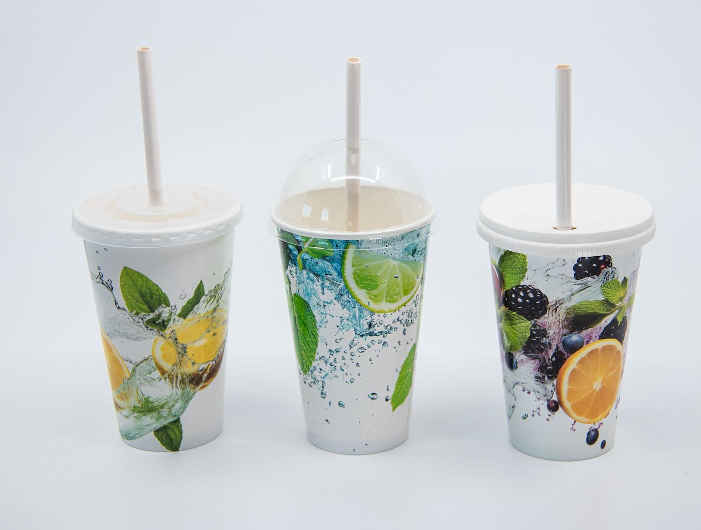 Kubek papier.nadruk  500ml  op.50 szt. (10) śr.90mm powl. Fresh Mix (do zimnego) **