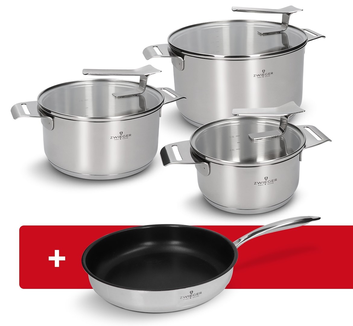 Zwieger Visionary  Zestaw garnków 6el. + gratis Visionary II patelnia 28cm