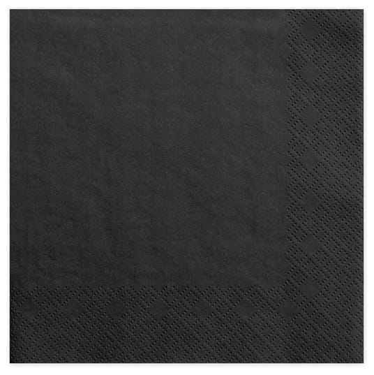 Serwetki 33x33cm  skł. 3-warst.  op.20 szt. czarne