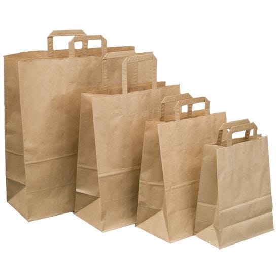 Torba papier.brązowa 32x22x25cm; u.płaski  (250) K1 catering