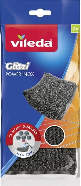 Zmywak kuchenny Vileda Power Inox Glitzi  op.2 szt.