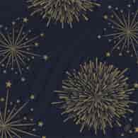 Serwetki 40x40cm flizelinowe skł.  Noworoczne  op.60 szt. (6) czarne ze złotem Sparkly Black   BIO DSF      211594