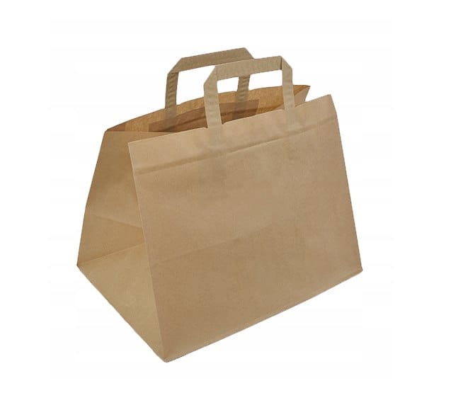 Torba papier.brązowa 32x22x25cm  op.250 szt.  u.płaski  70g catering ++