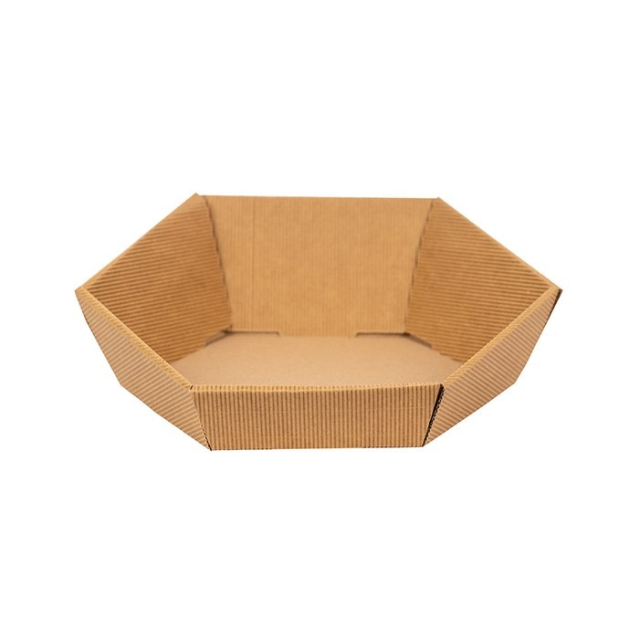 Kosz prezentowy GM-KP-4 tektura karbowana/ sześciokątny  MAŁY(29x8tył, 23x4przód)