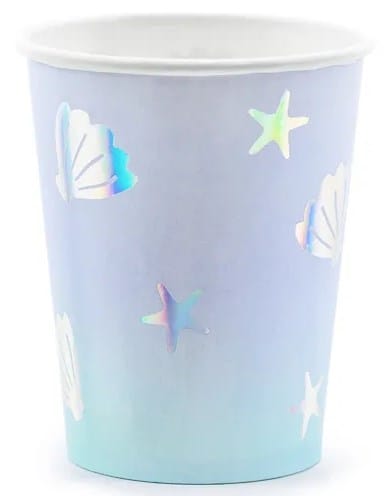 Kubek papier. 220ml  op.6 szt. powl. - złoty