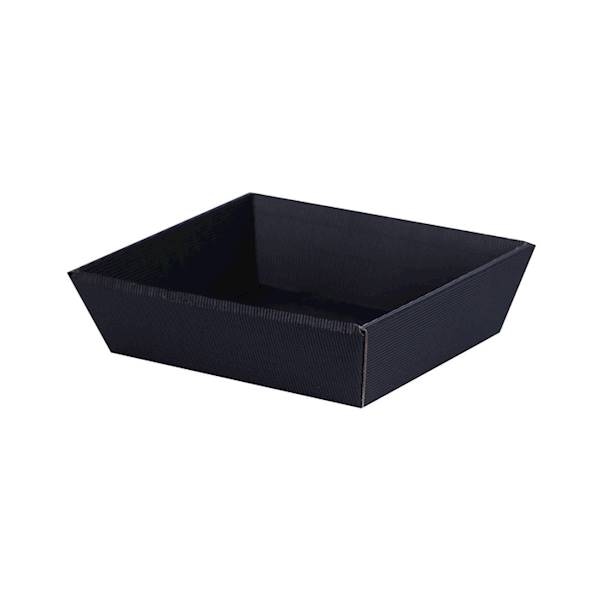 Kosz prezentowy GM-KC-1 tektura karbowana  MAŁY  czarny (21X17X7)