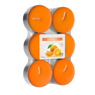 Świeczki-podgrzewacze zapachowe, duże  op.6 szt. p35-6-63 S6 pomarańcza; Aura