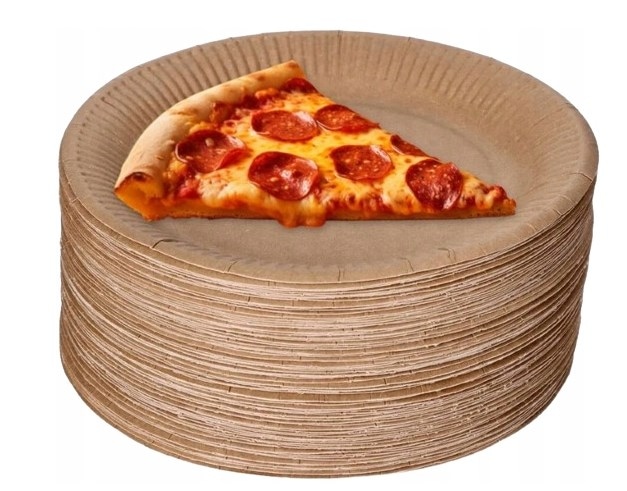 Talerz papier. 23cm  op.100 szt. (7)   głęboki brązowy  P 