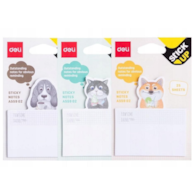 Notes samoprz. 75x84 Deli  (25k) lisek/kotek/piesek