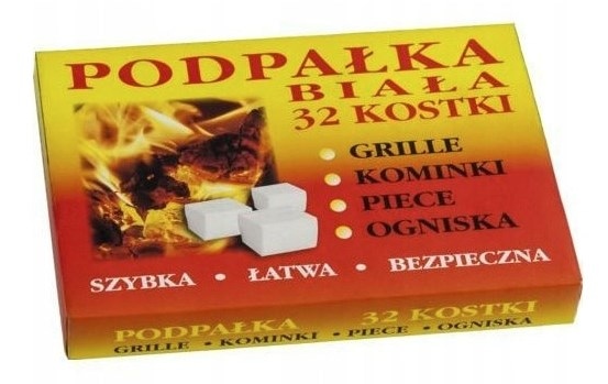 Rozpałka stała w kostkach  Grill  biała