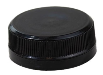 Zakrętka do butelki PET  czarna, przytwierdzana; gwint 38mm  op.100 szt. 15382