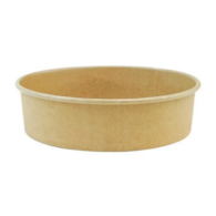 Poj. na sałatkę papier. brąz. okrągły 1130ml  op.50 szt. (6)  POTCART1130PFFC   plastic free **