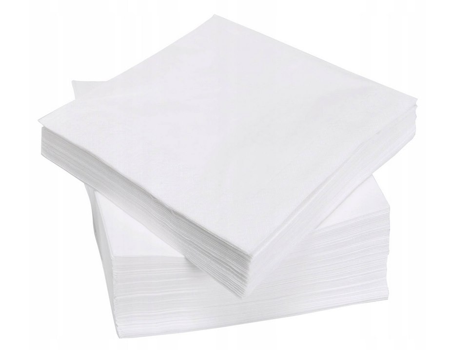 Serwetki 15x15cm białe, gładkie